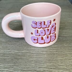 Thyme & Table "Self Love Club" Ceramic Mug Stoneware Coffee Inspired Collection